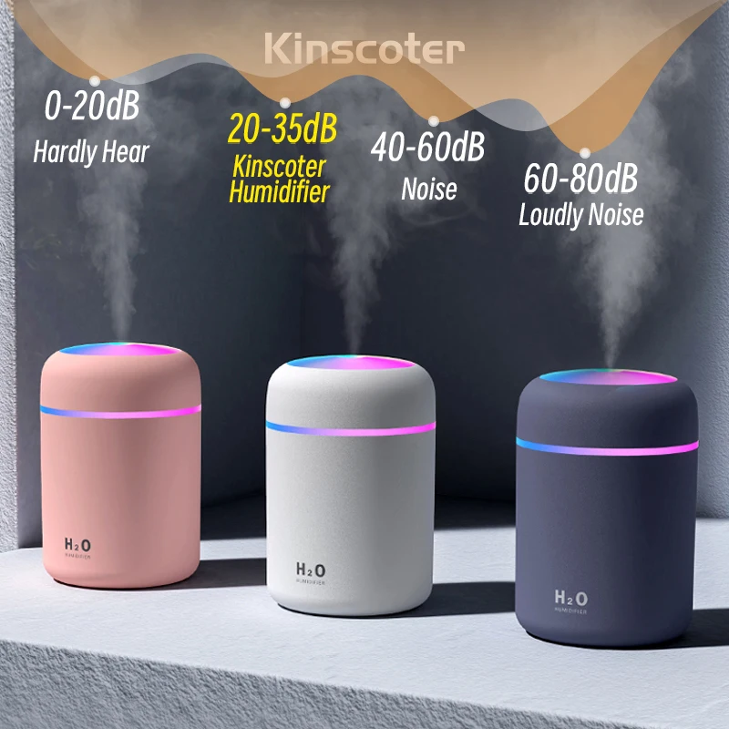 300ml H2O Air Humidifier: Portable USB Aroma Diffuser