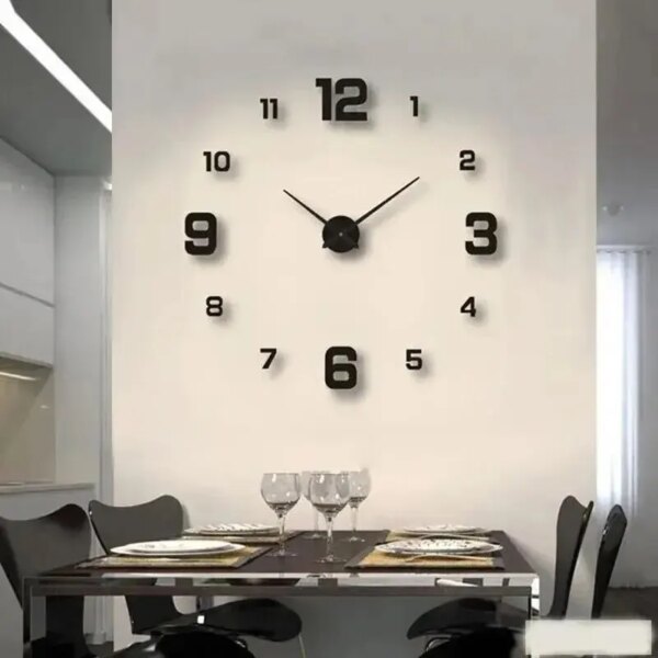 60105-axacmr.jpg Creative Frameless DIY Wall Clock: Silent Home Office Decoration