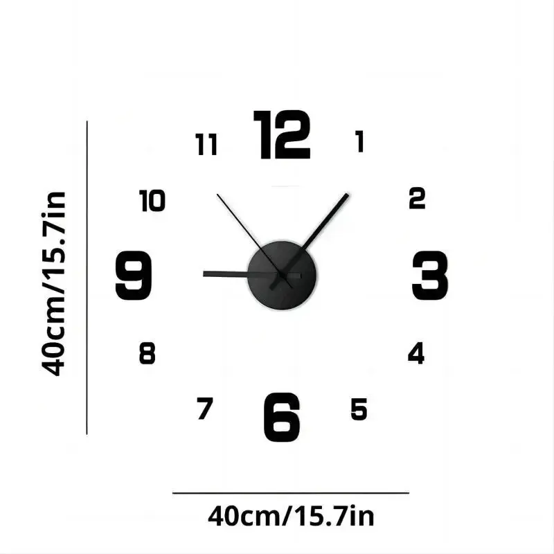 Creative Frameless DIY Wall Clock: Silent Home Office Decoration