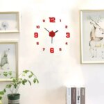 Creative Frameless DIY Wall Clock: Silent Home Office Decoration