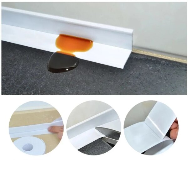 60140-ot8grt.jpg Bathroom Waterproof PVC Wall Sticker: Adhesive Sealing Strips