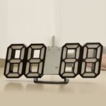 3D LED Digital Wall Clock: Luminous Fashion Multifunctional