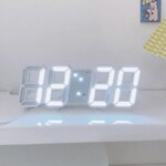 3D LED Digital Wall Clock: Luminous Fashion Multifunctional