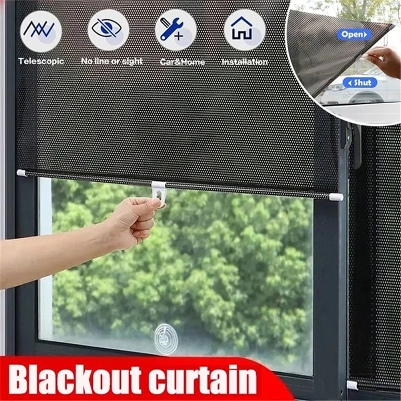 Retractable Shading Curtain for Car Side Windows: Sun Shading Rolling Blinds