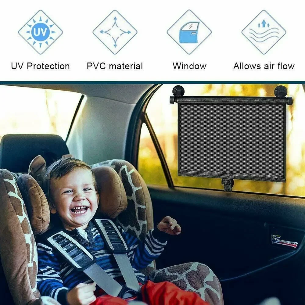 Retractable Shading Curtain for Car Side Windows: Sun Shading Rolling Blinds