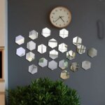 24pcs/set 3D Acrylic Hexagonal Mirror Wall Decals: DIY Self-adhesive Geometric Decor
