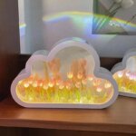 Handmade DIY Tulip Flower Sea Night Light: Creative Atmosphere Lamp