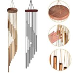 1 Piece 12 Tubes Aluminum Alloy Wind Chime with Hook: Gold/Silver Bells for Home Decoration