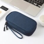 Pink/Grey/Black/Navy Travel Portable Digital Product Storage Bag: USB Data Cable Organizer