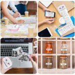 Portable Thermal Printer: Mini Wireless BT 203dpi Photo Label Memo Printing