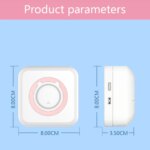 Elough Mini Portable Label Printer: Wireless Inkless Self-adhesive Thermal Printer