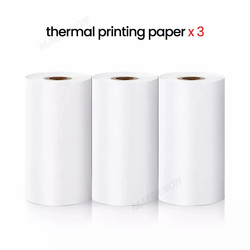 HD Mini Portable Printer Thermal Paper: Universal 57mm Self-adhesive Label Sticker