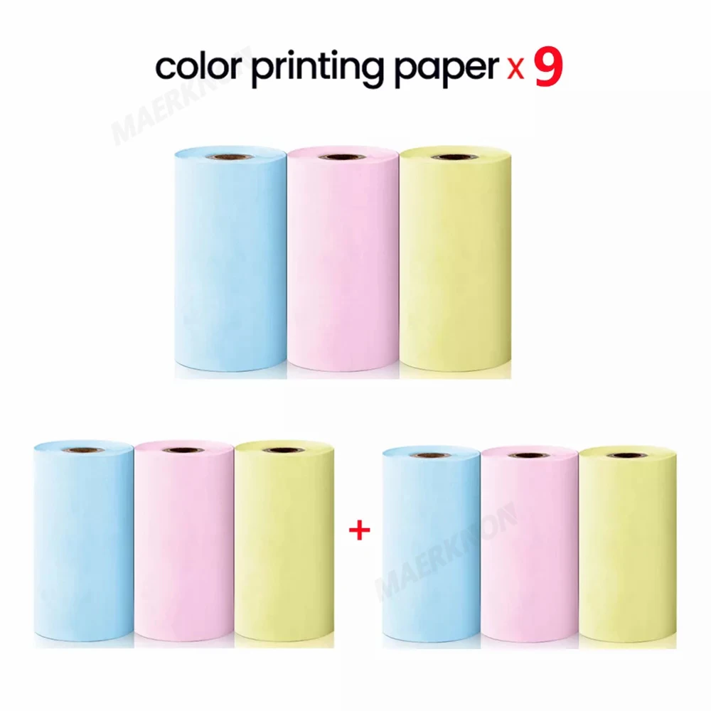 HD Mini Portable Printer Thermal Paper: Universal 57mm Self-adhesive Label Sticker