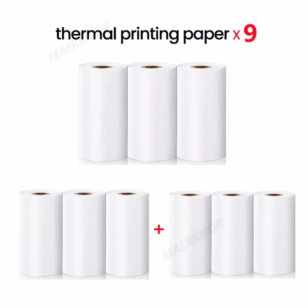 HD Mini Portable Printer Thermal Paper: Universal 57mm Self-adhesive Label Sticker