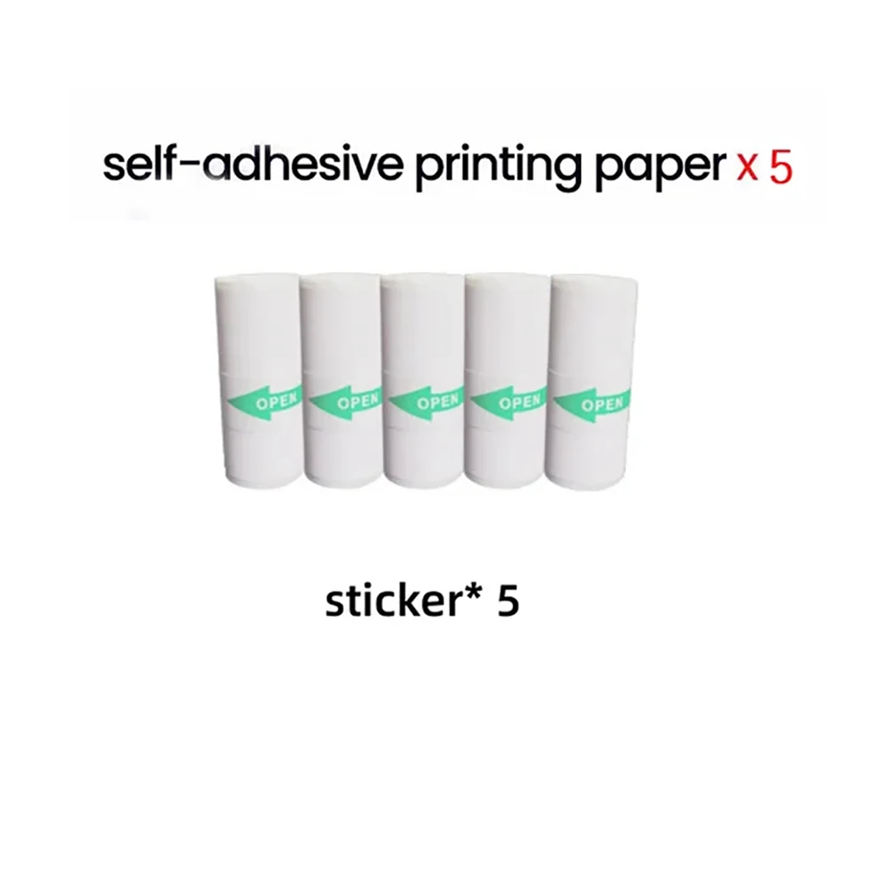 HD Mini Portable Printer Thermal Paper: Universal 57mm Self-adhesive Label Sticker