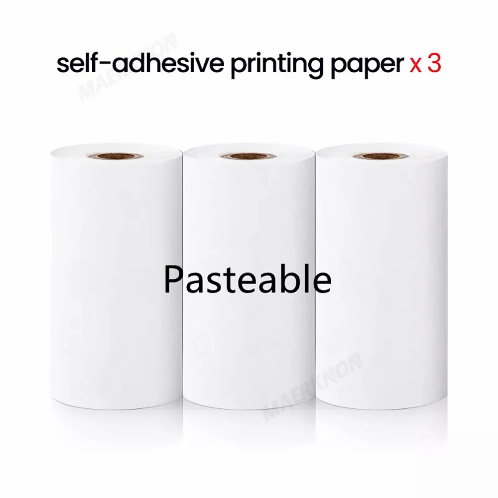 HD Mini Portable Printer Thermal Paper: Universal 57mm Self-adhesive Label Sticker