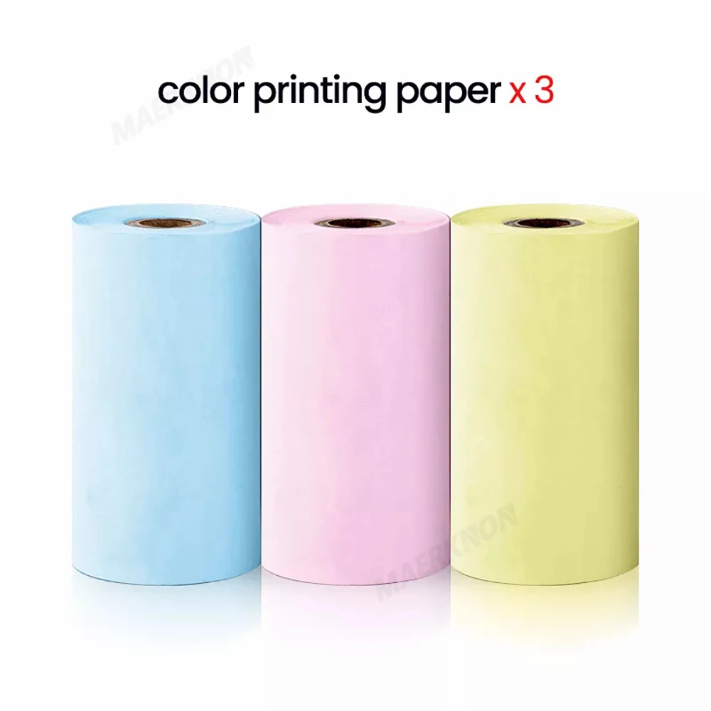 HD Mini Portable Printer Thermal Paper: Universal 57mm Self-adhesive Label Sticker