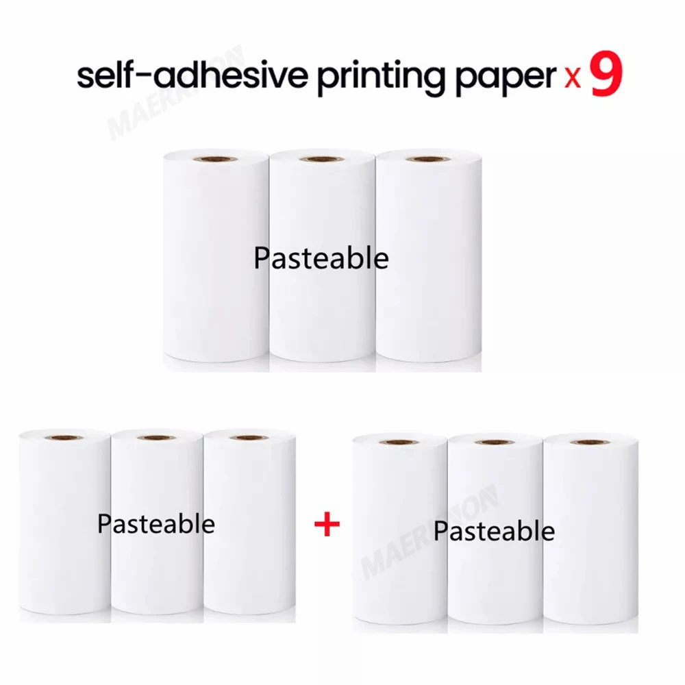 HD Mini Portable Printer Thermal Paper: Universal 57mm Self-adhesive Label Sticker