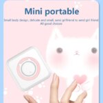 Pocket Thermal Printer: Bluetooth 200dpi Photo Label Memo Printing, Wireless Portable Mini Printer with PU Travel Case