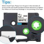 231 Label Tape: Compatible with tze231 Brother Tape 12mm, 18mm, 24mm, 221, 241, 251 for Brother Label Printers PTH110, PTD600, P710BT