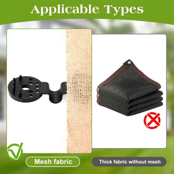 60891-5hh2ta.jpg Shade Cloth Clips: 50Pcs Fabric Clamps for Sunblock Fabric, Garden Backyard, Greenhouse Fixing