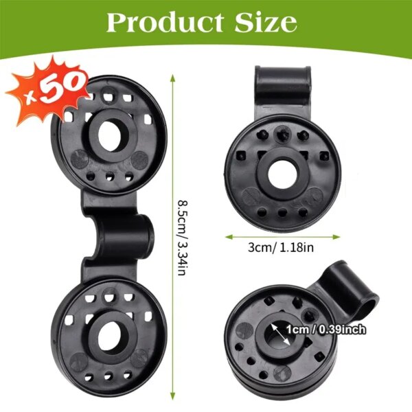 60891-hwmm4k.jpg Shade Cloth Clips: 50Pcs Fabric Clamps for Sunblock Fabric, Garden Backyard, Greenhouse Fixing