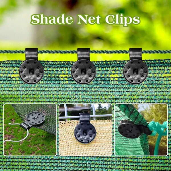60891-igwyho.jpg Shade Cloth Clips: 50Pcs Fabric Clamps for Sunblock Fabric, Garden Backyard, Greenhouse Fixing