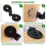 Shade Cloth Clips: 50Pcs Fabric Clamps for Sunblock Fabric, Garden Backyard, Greenhouse Fixing