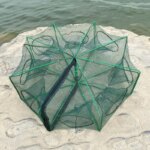 Hexagon/Octagon Fishing Net: Foldable, 6/8 Holes, Automatic Trap for Fish, Shrimp, Crayfish