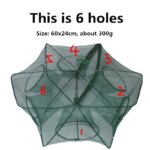 Hexagon/Octagon Fishing Net: Foldable, 6/8 Holes, Automatic Trap for Fish, Shrimp, Crayfish