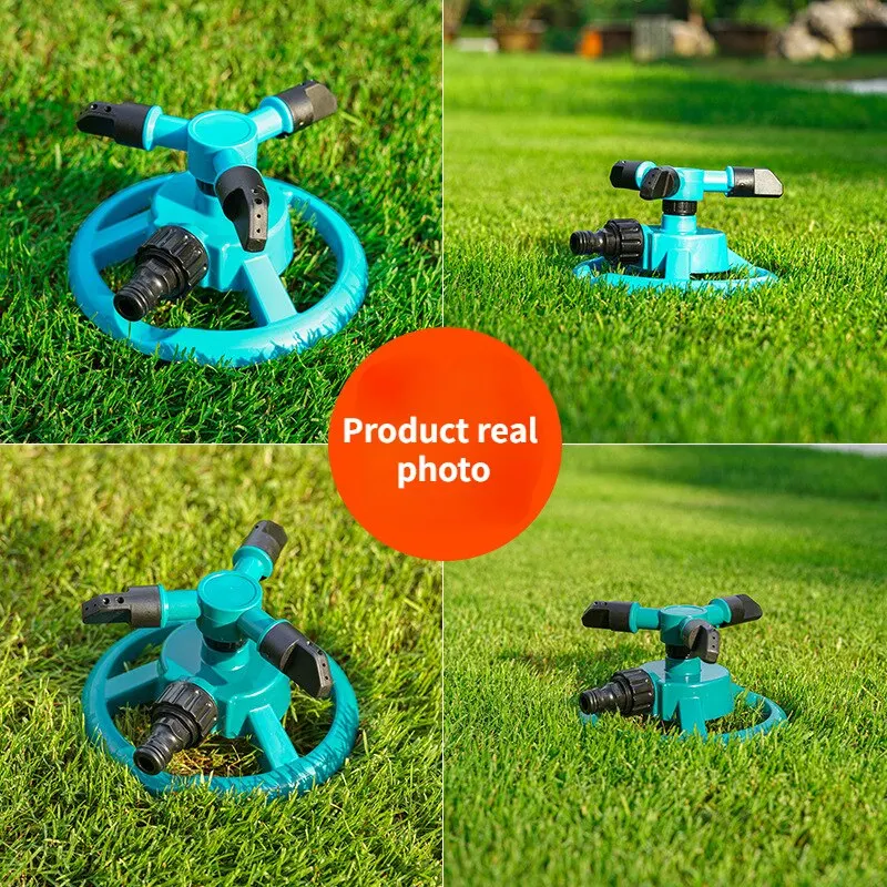 360 Degree Automatic Rotating Sprinkler Nozzle: Garden Lawn Watering Irrigation Supply