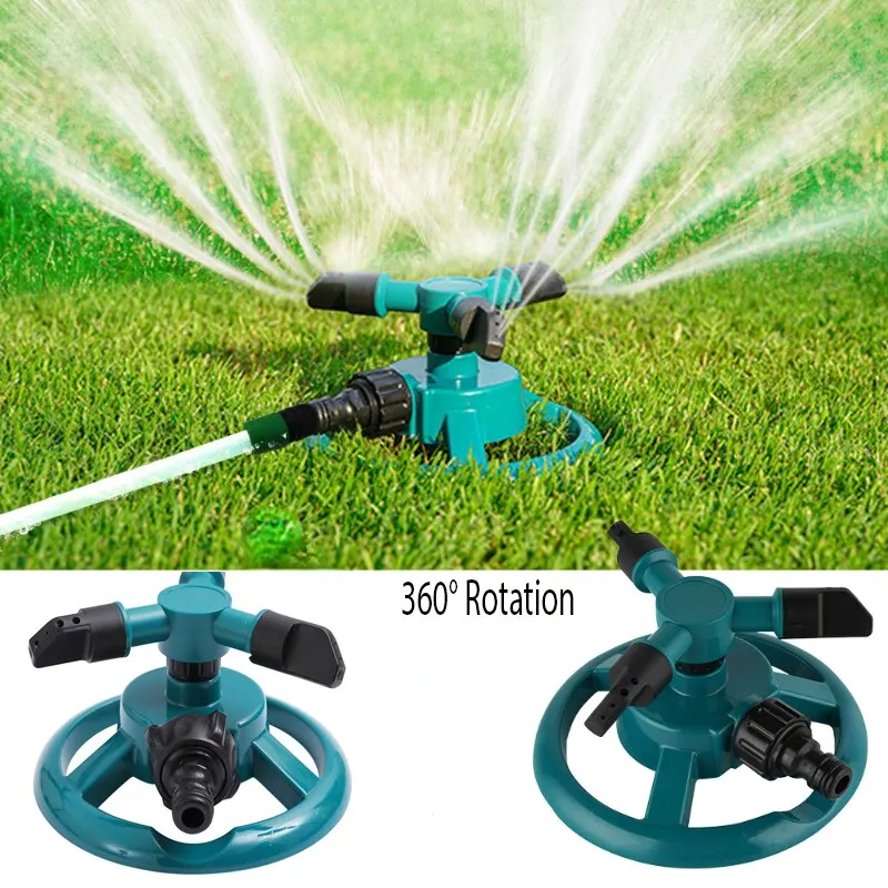 360 Degree Automatic Rotating Sprinkler Nozzle: Garden Lawn Watering Irrigation Supply