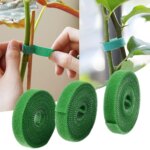 Green Garden Twine: 3 Rolls Plant Ties, Nylon Bandage for Bamboo Cane Support