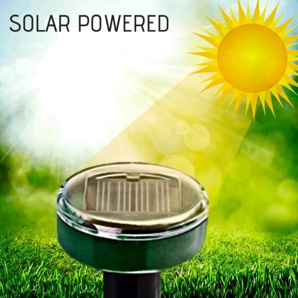 60985-iwhgwt.jpg Solar Ultrasonic Rat Repellent: Built-in Buzzer, Outdoor Garden Lawn Snake Repellent