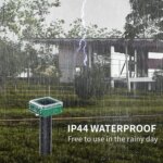 Solar Ultrasonic Rat Repellent: Built-in Buzzer, Outdoor Garden Lawn Snake Repellent