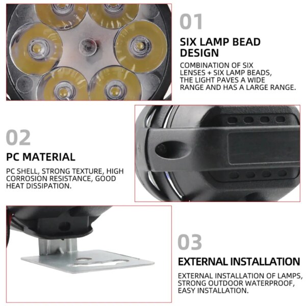 61101-p61xff.jpg 2PCS Motorcycle Car Headlight: Waterproof Super Bright Auxiliary LED Bar