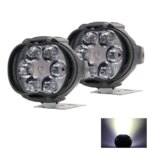 2PCS Motorcycle Car Headlight: Waterproof Super Bright Auxiliary LED Bar