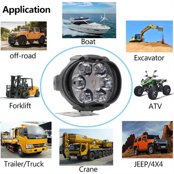 61101-wvpowf.jpg 2PCS Motorcycle Car Headlight: Waterproof Super Bright Auxiliary LED Bar