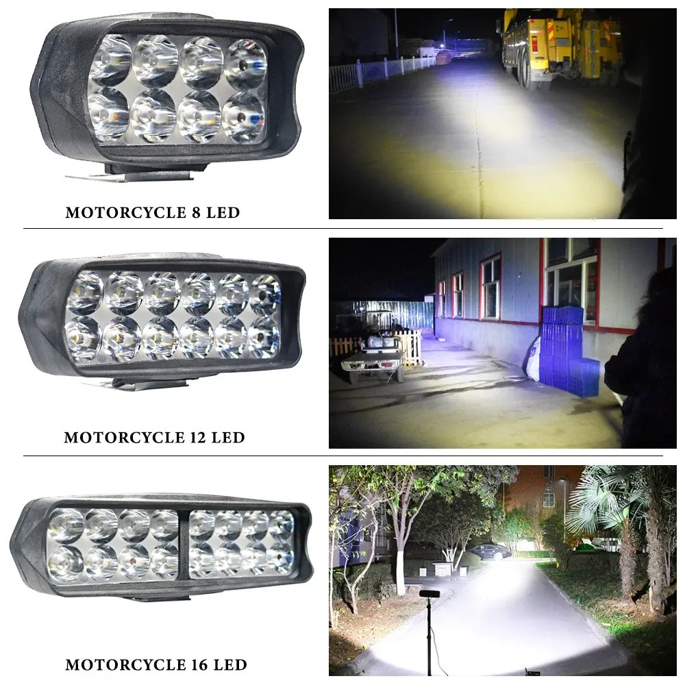 Motorcycle Headlight: Waterproof Auxiliary Driving Lights for Scooter, Spotlight