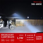 Motorcycle Headlight: Waterproof Auxiliary Driving Lights for Scooter, Spotlight