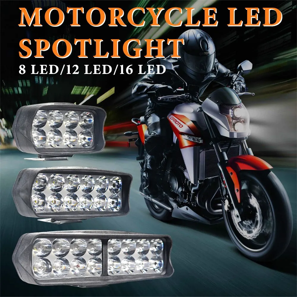 Motorcycle Headlight: Waterproof Auxiliary Driving Lights for Scooter, Spotlight