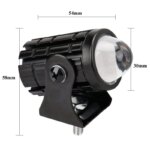 Mini LED Projector Lens Motorcycle Headlight: Auxiliary Spotlight Lamp