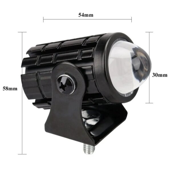 Mini LED Projector Lens Motorcycle Headlight: Auxiliary Spotlight Lamp