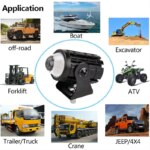 Mini LED Projector Lens Motorcycle Headlight: Auxiliary Spotlight Lamp