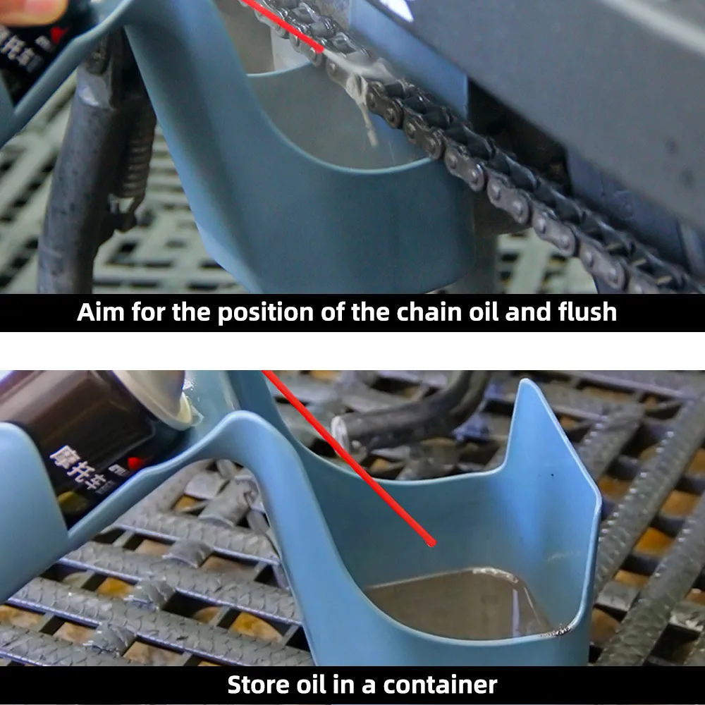 Motorcycle Chain Oil Storage Tool Box: Splash-Proof Chain Cleaning Oil Agent for Effective Anti-Spray