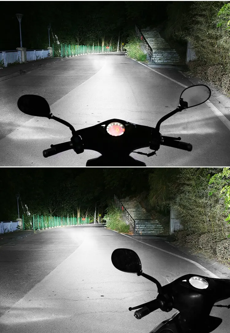 LED Motorcycle Headlight Dual Color Beam