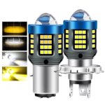 LED Motorcycle Headlight Dual Color Beam