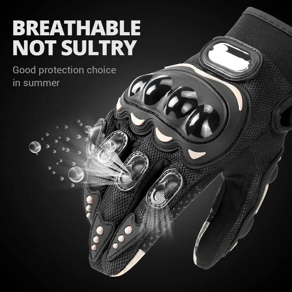 Breathable Full Finger Motorcycle Gloves for Men