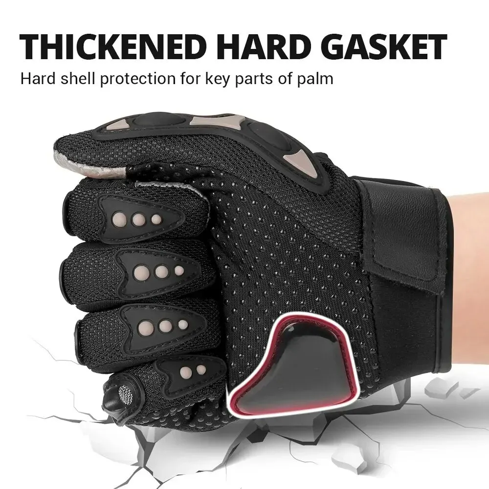 Breathable Full Finger Motorcycle Gloves for Men