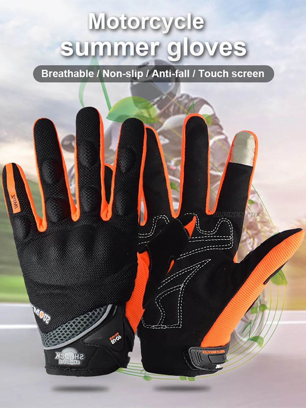 SUOMY Full Finger Racing Motorcycle Gloves, XXL Size